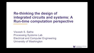 UWECE Research Colloquium: February 4, 2020 - Visvesh Sathe, University of Washington