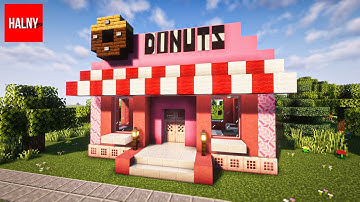 How to build a donut shop in minecraft🍩