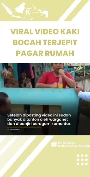 Viral Video Kaki Bocah Terjepit Pagar Rumah, Warga Membongkar Paksa Pagar Rumah