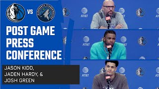 Jason Kidd, Jaden Hardy, \& Josh Green | Post Game Press Conference