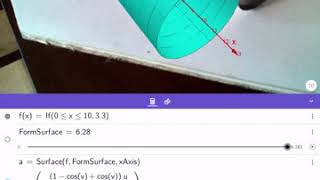 GeoGebra 3D with Augmented Reality (Google): Surface of Revolution Modeling Demo