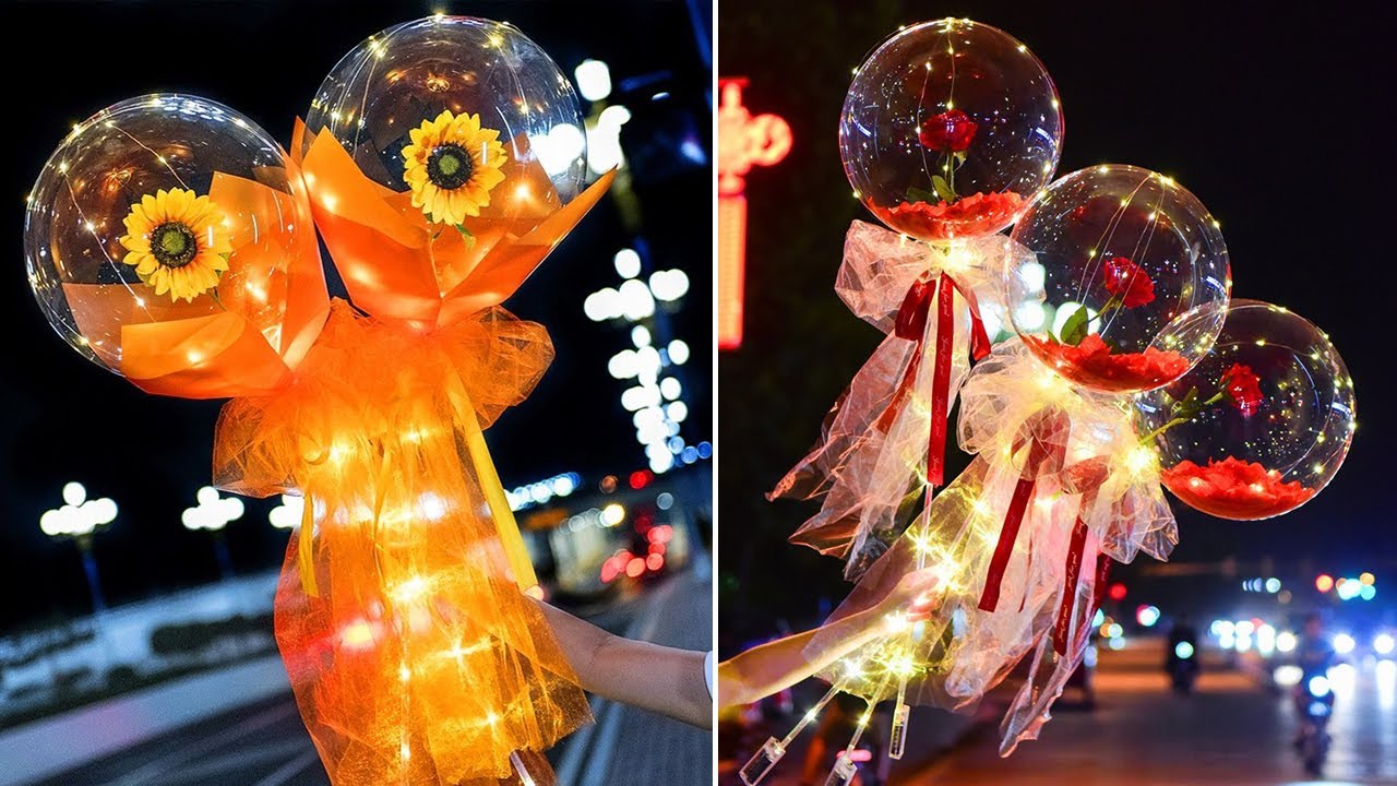 LED Balloon Sunflower Bouquet Luminous