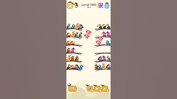 Bird sort calar game leval 1163 #leveldesign #colorgame #gaming #games #games #colorconcept #color