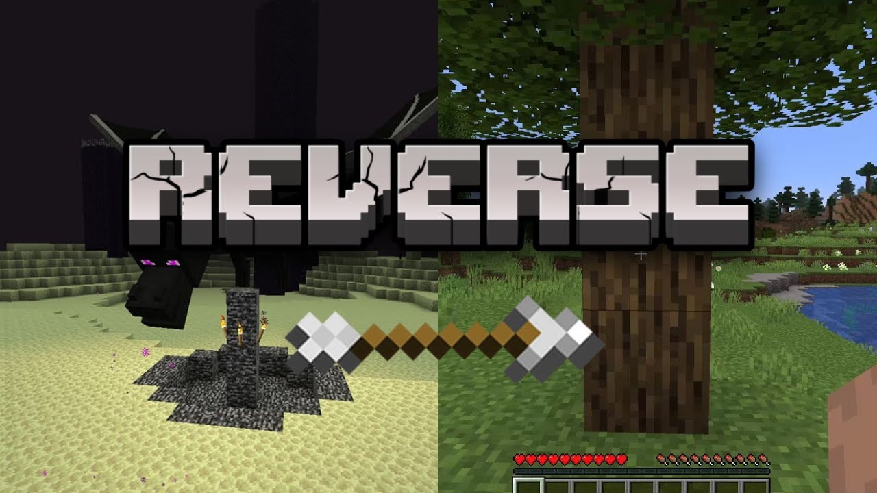 Minecraft Reverse T BEATING MINECRAFT IN REVERSE (stream highlights) - YouTube