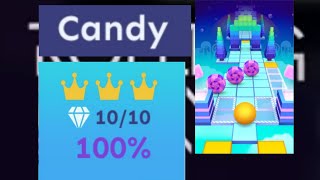 Rolling Sky - CandyLand 10 Gem 3 Crown All Mistery Box | Gameplay By Zensei screenshot 5