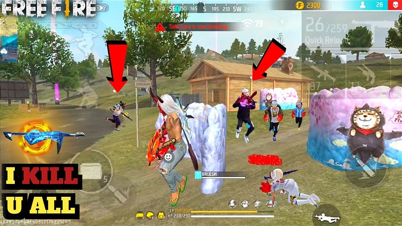 free fire mobile gameplay 😄|| solo vs squad 20 kill || free fire India ...