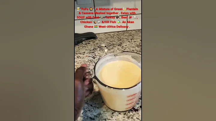 🇺🇸👨‍🍳FuFu🥘Microwave⚡️Recipes [Ghana🇬🇭Delicacy]-Cassava & Green🍌Plantain 🤤—- #shorts