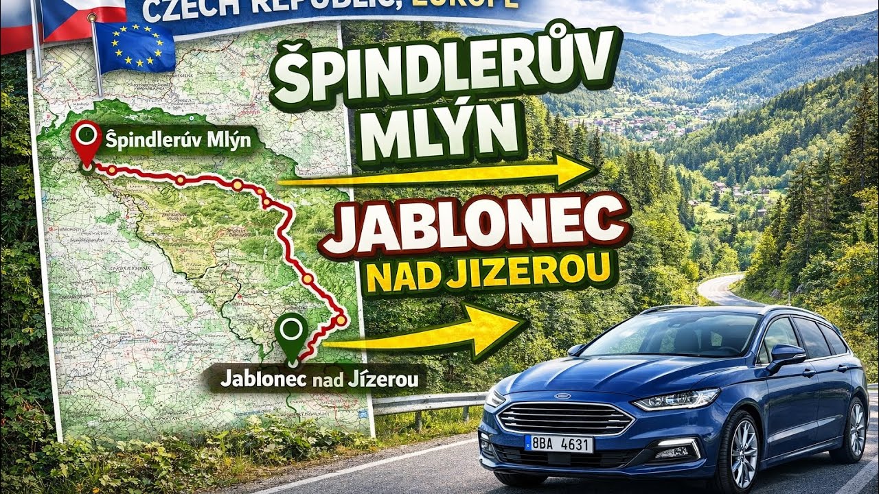 Czech Republic Scenic Drive 🇨🇿 Spindleruv Mlyn → Jablonec nad Jizerou 4K