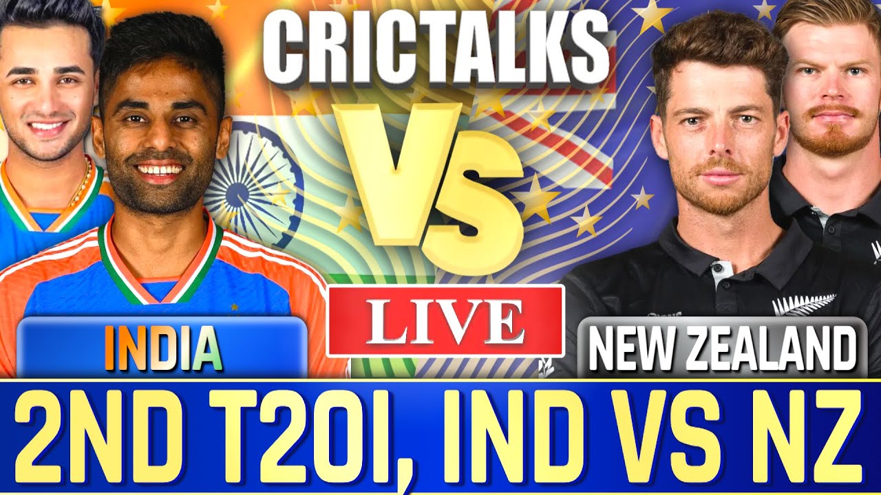 🔴 Live: IND vs NZ Cricket Live Match Today, 2nd T20I Scores, Commentary India v New Zealand