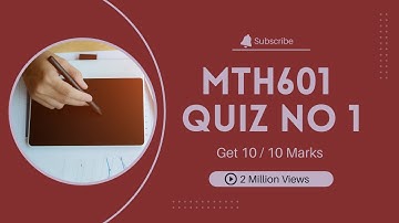 MTH601 Quiz 1| MTH601 Quiz No 1 Fall 2024 | MTH601 OPERATIONS RESEARCH Quiz # 01 Solution fall 2024