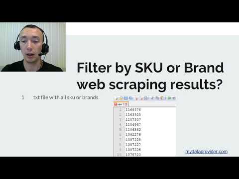 How to filter by SKU or Brand during  web scraping