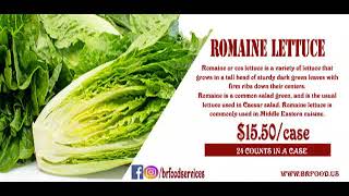 B&R FOODS FRESH PRODUCE | LETTUCE ICEBERG-ROMAINE | BELL PEPPER | CABBAGE | SALAD 08/7/2019