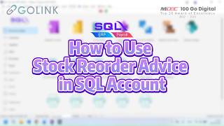 SQL Account | How to Use Stock Reorder Advice in SQL Account