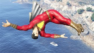 Gta 5 - Ragdolls And Crazy Falls N99 - Shazam Water And Fire Ragdolls