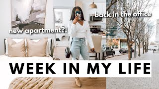 WORK WEEK IN MY LIFE | new apartment, going back into the office + life updates