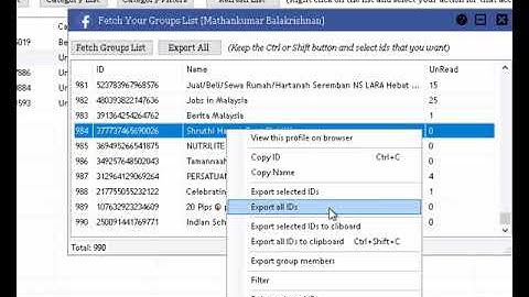 Facebook X7 Ultimate Sender - Fetch Group List