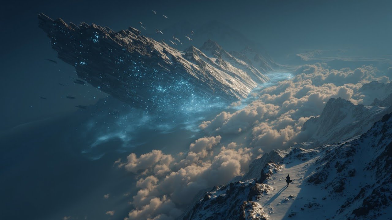 Иммерсивная эмбиент-музыка - Усильте глубокую концентрацию в потрясающем сияющем горном мире