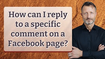 How can I reply to a specific comment on a Facebook page?