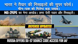 Defense Updates - INDIA Approves Tri-Service Missile Force,  Su-57 offer with Source Code, MiG-29UPG