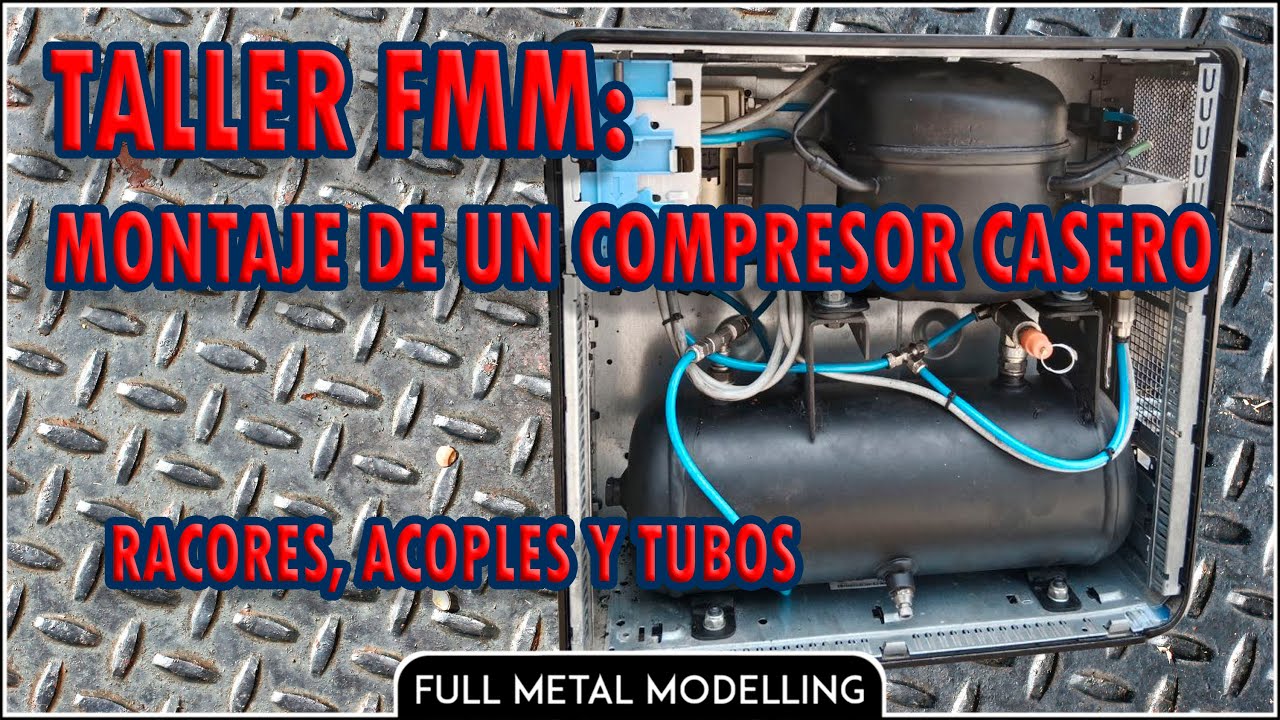 Taller de montaje de compresor casero  - Racores, acoples y tubos.