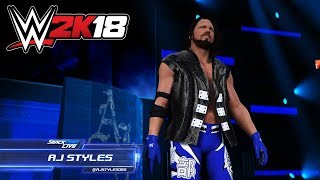 Wwe 2K18 Aj Styles Smackdown Live Entrance & New Double Feature Replay Concept