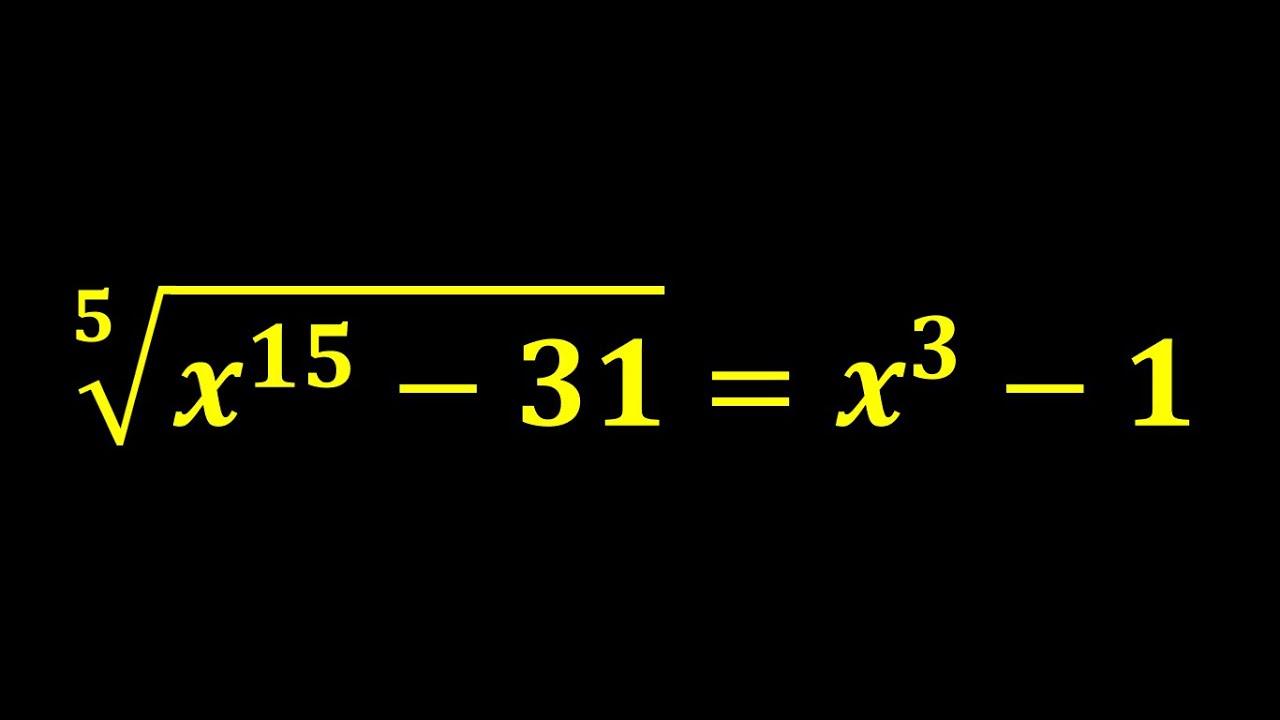 An Amazing Radical Equation | Can You Solve It? | Olympiad