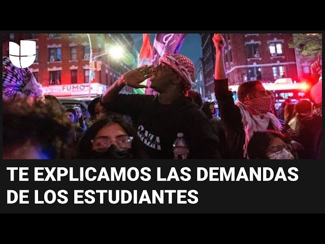 Entre arrestos y resistencia: qué piden los estudiantes que protestan en universidades en EEUU