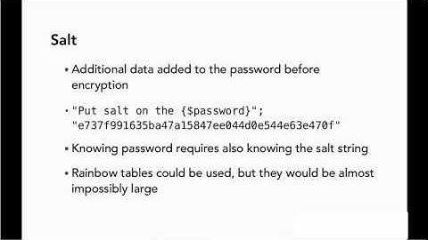 Salting passwords