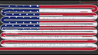 Marble America Flag Snake Fill | Unity 4k