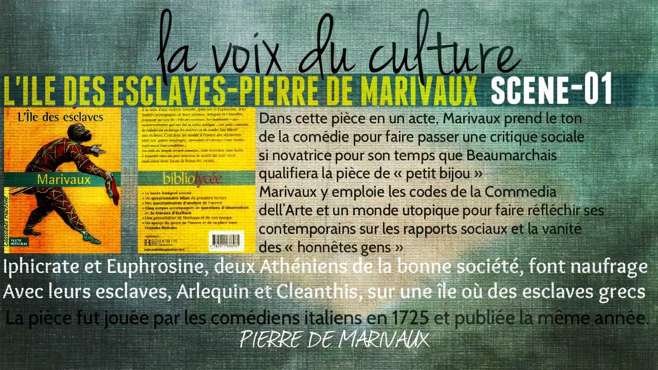 L'ILE DES ESCLAVES-Marivaux-Scène 1 - YouTube