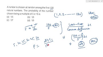 A number is chosen at random among the first 120 natural numbers .the probability of the number