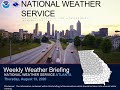NWS Atlanta Weekly Weather Briefing for August 13, 2020