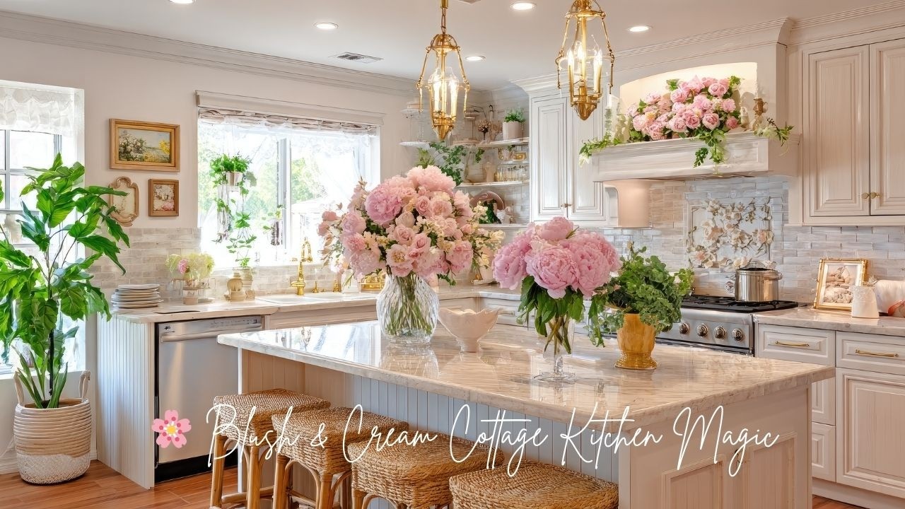 🌸 Blush & Cream Cottage Kitchen Magic | Romantic Shabby Chic Makeover 2026