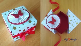 Diy Gift Box| Diagonal lidded Gift Box tutorial| Sheetal Khajure Ankalkote