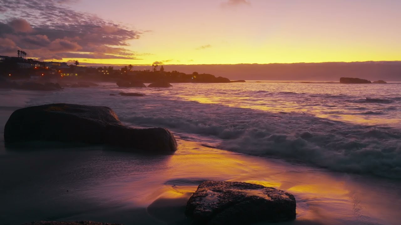 8 Hours REAL Ocean Waves at Clifton Beach, Cape Town 🌊 Ocean Sounds for Sleep, Study & Relaxation