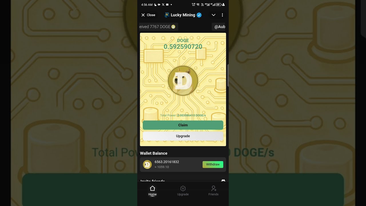 🐶Lucky Mining -  Earn Free DOGE on Telegram