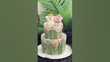 Cartoon Double Layer Cake recipe #cake #recipe #tiglezcakes