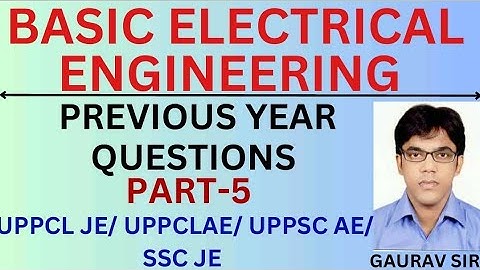 Basic Electrical Engineering Objective Questions II Basic Electrical ssc je II Basic Electrical  mcq
