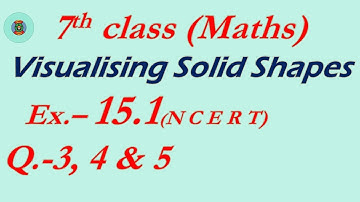 Class 7 Maths NCERT Exercise 15.1,  Visualising Solid Shapes Q 3 to 5