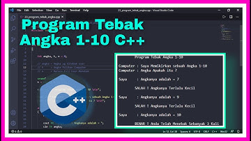 Program Tebak Angka 1 sampai 10 | Pemrograman C++