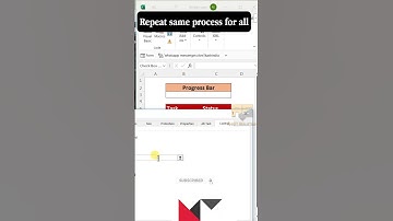 Progress bar in Excel #shorts #excel #official