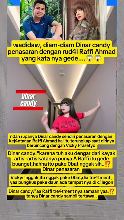 Dinar Candy Penasaran Sama Anunya Raffi... #trending #netizen #viralshort #viralreels #viralvideo