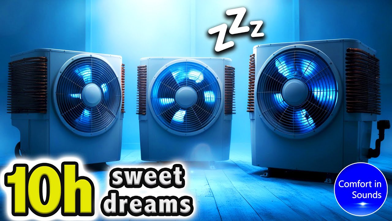 МГНОВЕННАЯ РЕЛАКСАЦИЯ с тремя звуками кондиционера (БЕЗ РЕКЛАМЫ), Белый шум для сна, учебы