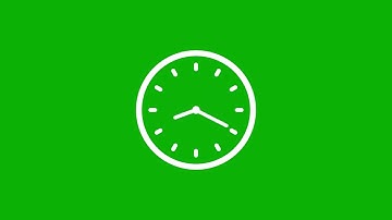 New 24 hours counting down clock animation  / video footage on green background