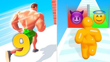 Muscle MAN & Tall Man Run  | All Levels ( Part - 09 ) | Walkthrough | Android Gameplay |