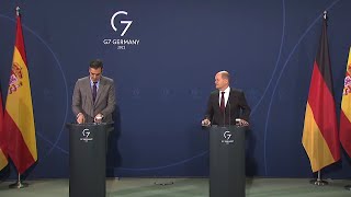 18.03.2022 - Olaf Scholz & Pedro Sánchez - Krieg Russland/Ukraine