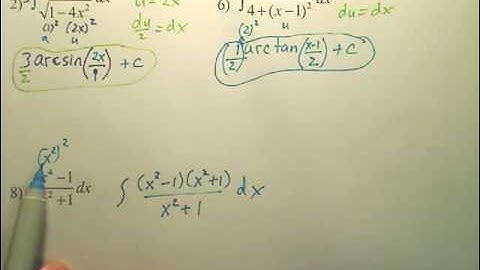 5.7b Inverse Trigonometric Integration - Calculus
