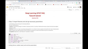 PyTorch tutorial
