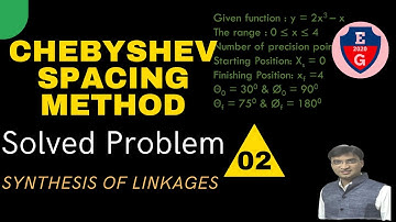 Numerical on Chebyshev spacing method| Synthesis of linkages