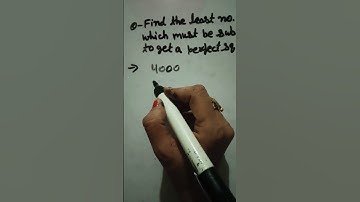 Find the least number which must be subtracted to get a perfect square number #viralvideos #math